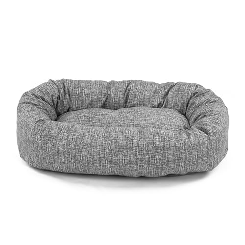 Bagel Calming Dog Bed 32 in Medium (Palette Heathered Light Black)