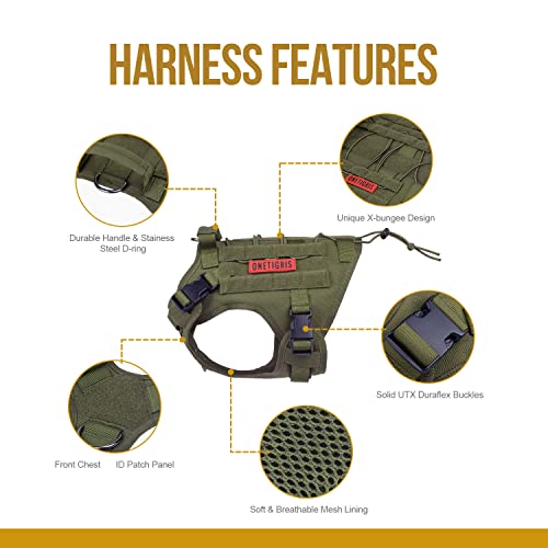Tactical Dog Harness (Large / Green)