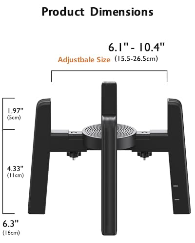 Dog Bowl Stand with Adjustable Width [Stand Only] (H: 6.3''; W: 6.1-10.4'')