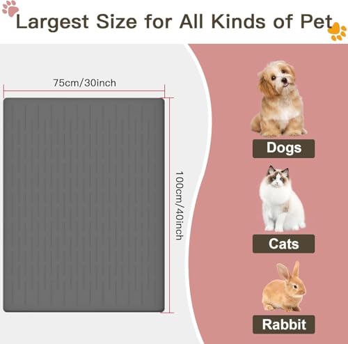 Largest Dog Food Mat (Avocado Green / 39.5"L x 29.5"W)