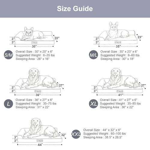 Dog Beds for Small Dogs (Fluffy Style-Dark Grey / M(35"x23"x3"))