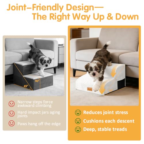 High Density Foam Pet Steps 2 Tiers (White / 15.7*15.7*11.8)