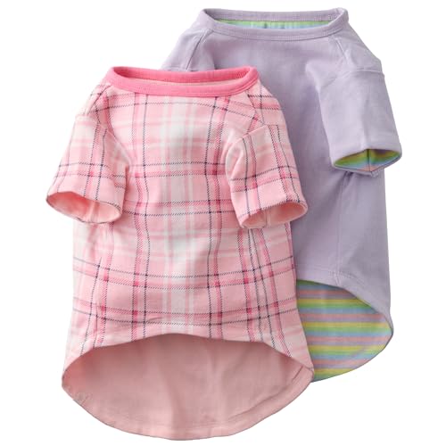 Rover Dog T Shirt (XX-Large / Pink Preppy Plaid)