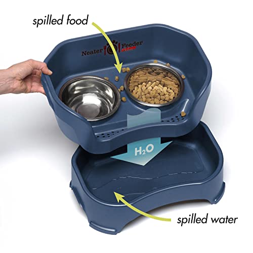 Neater Feeder Deluxe Mess (Medium + Standard Bowl / Dark Blue)