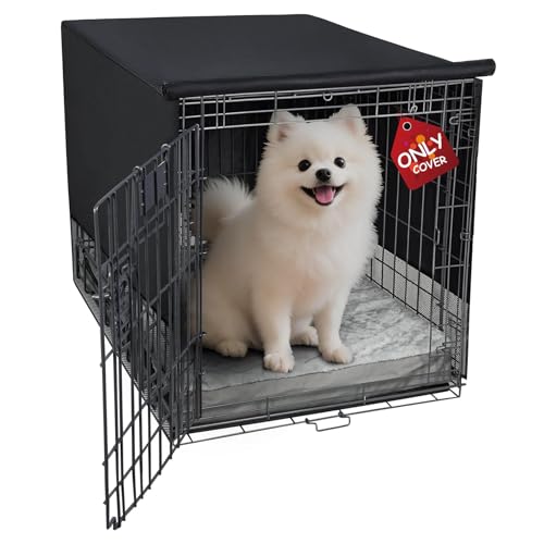 Breathable Dog Crate Cover (24"L x 18"W x 20"H / Black)