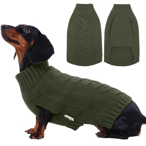 Small Dog Sweater (Large(Chest:20.9 in) / Army-Green)