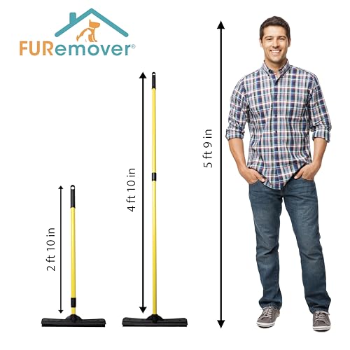 Pet Hair Removal Rubber Broom (58" Telescopic Handle)