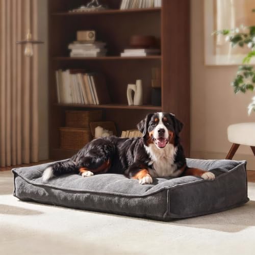 XXL Orthopedic Dog Beds Large Sized Dog (Grey / 45"L x 32"W x 9.5"Th)