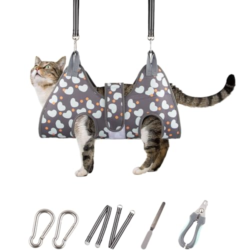 Pet Hammock & Harness for Small Dogs & Cats (XS for Cats & Tiny Dogs 20LB)