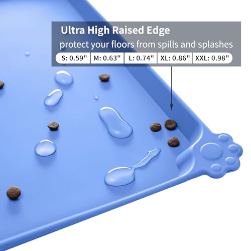 Silicone Pet Feeding Mat (Blue / 28" x 18")