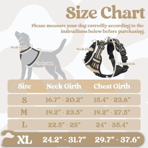 Dog Harness for Large (X-large / Beige)