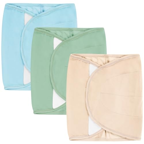 3 Pack Newborn Swaddle Band (Light Sage+oat+baby Blue / Small)