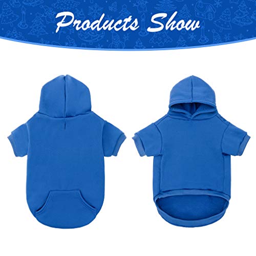 Dog Hoodie for Large Medium Small Dogs (Blue / Medium)