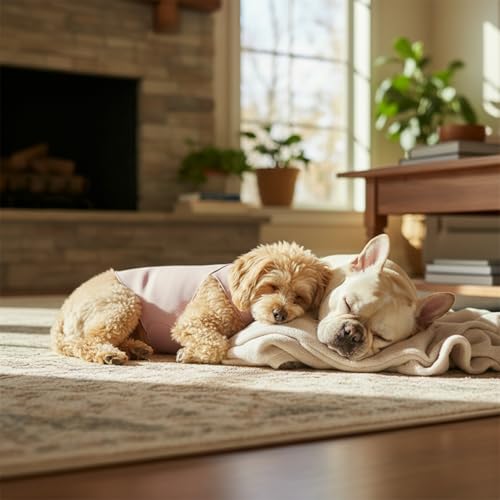 Dog & Cat Surgery Recovery Suit and Anxiety Wrap (S / Pink)