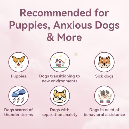 Heartbeat Puppy Toy Dog Heartbeat Toy for Anxiety Relief and Calming Aid (Pink)
