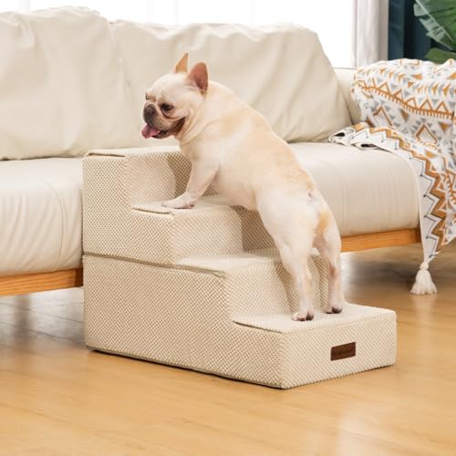 Dog Steps for Bed & Couch (Beige / 4-Step 18.5" H)