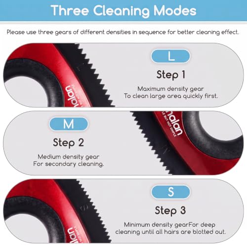 Mini Pet Hair Remover for Car Detailing Dog Hair Tool Brush (Red)