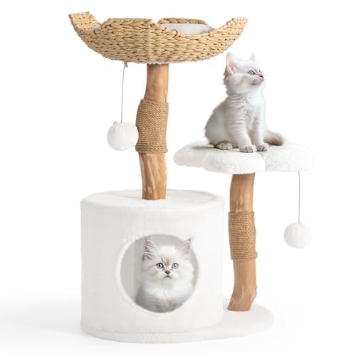 Modern Cat Tree (White / 26.3'')