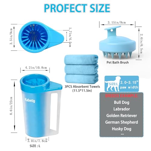 Dog Paw Cleaner with Handle