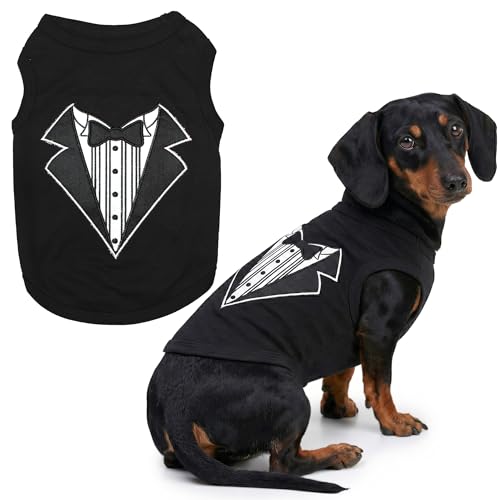 Dog Shirt 100% Cotton Shirts for Large Dogs (Extra Large / Tuxedo)