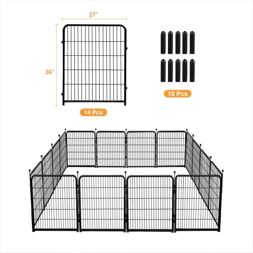 Doorless Garden Fences and Borders for Dogs (36''(H)-14panels-31ft(L) no gate)