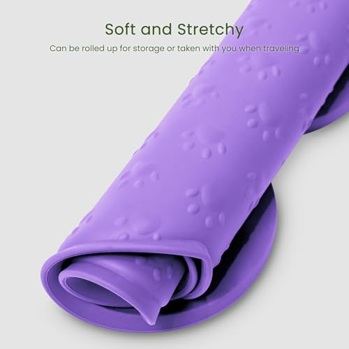Dog Food Mat Anti (19.4" x 9.8" / Purple)