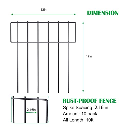 10 Pack Animal Barrier Fence (17'' (H) X 10' (L))