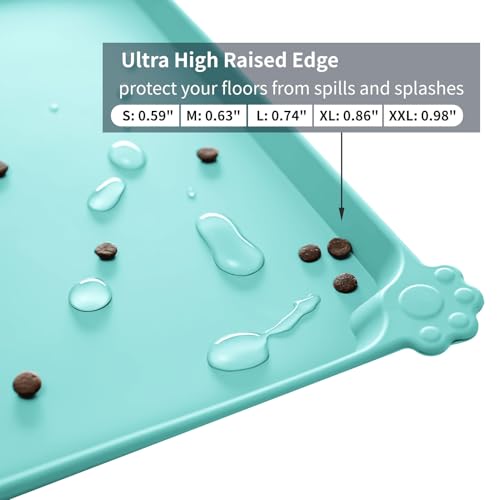 Silicone Pet Feeding Mat (Teal / 18.5" x 11.5")