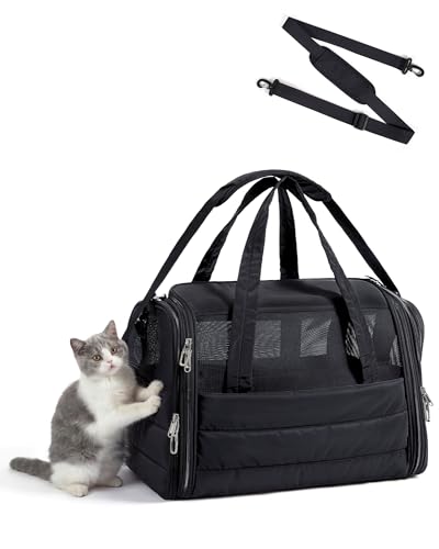 Cat Carrier Soft (Black / 19.3"L x 13.0"W x 13.0"H)