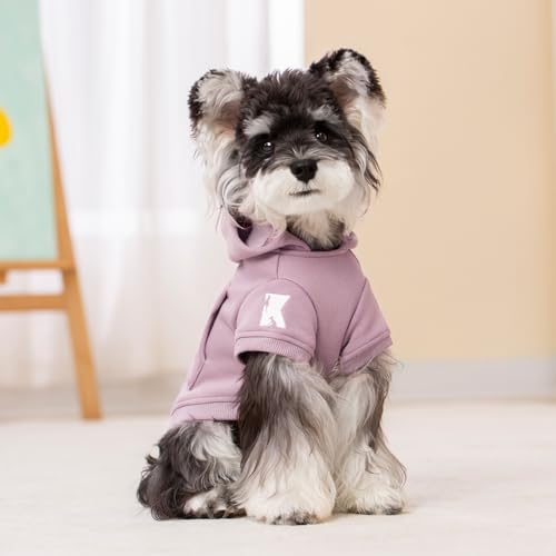 Dog Hoodie & Cat Sweater (3XL-(26~38lb) | Chest(~26.8") / Purple)