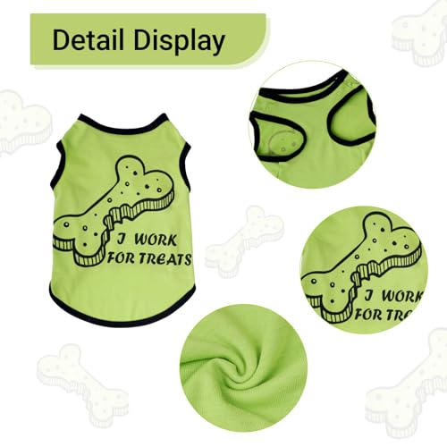 8 Pieces Pet Shirts Funny Dog Printed Clothes Dog Sleeveless Vests (Large)