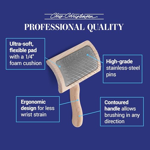 Mark VI Curved Back Slicker Brush for Dogs (Mark VI Medium Curved Back)