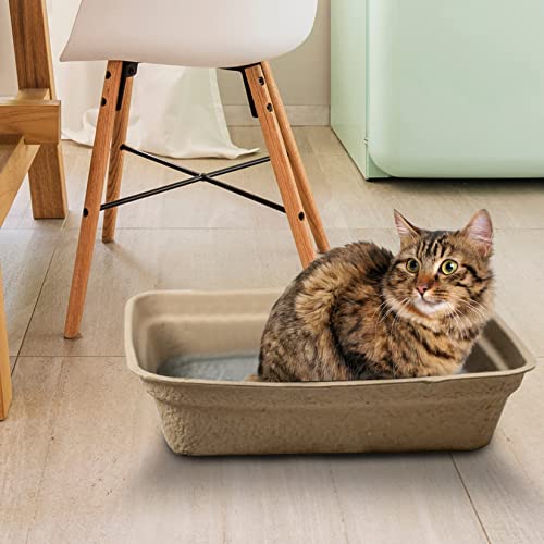 Disposable Litter Boxes (Brown / Large 6-Pack)