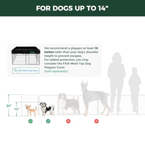 Homeplus Indoor Dog Playpen (White / 24"H)
