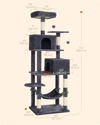 Cat Tree 73.2 (73.2 Inches / Smoky Gray)