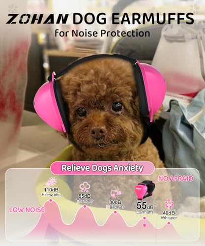 DG02 Dog Ear Muffs Noise Protection (Fuchsia-small-normal Earpads)