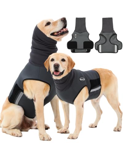 Dog Anxiety Vest with Hood (Grey / X-Small)