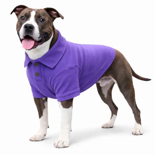 Basic Dog Polo Shirts Premium Cotton (L (-18lbs) / Purple)