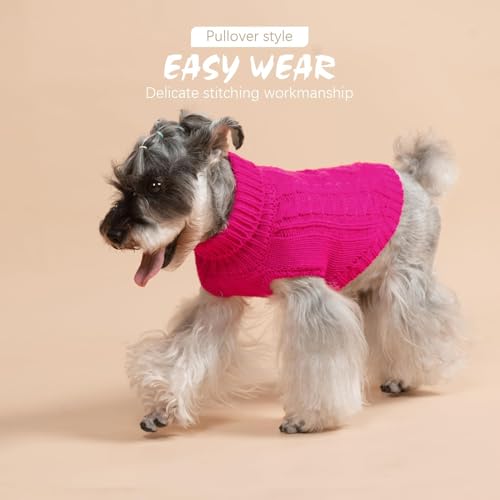 Dog Sweater for Small Dogs (RoseRed / X-Small)