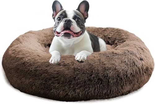 Calming Dog Beds Large Sized Dog (Coffee / 36.0"L x 36.0"W x 8.0"Th)