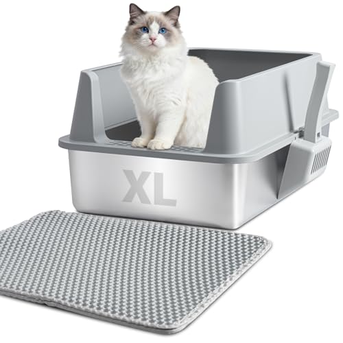 XL Stainless Steel Litter Box with Lid (XL)
