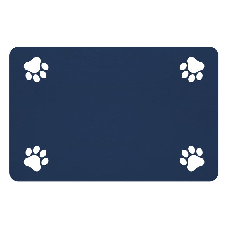 Pet Feeding Mat (Navy Blue / 27"L x 17"W)