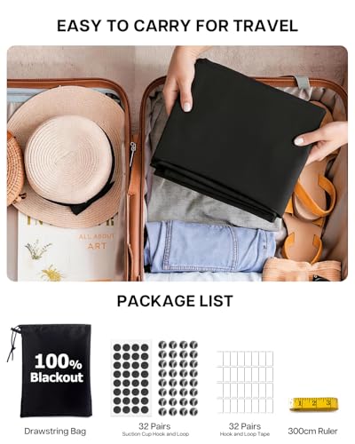 Portable Blackout Shades (57"W x 157"H)