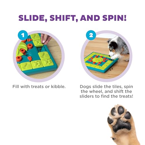 Nina Ottosson MultiPuzzle Dog Toy Treat Puzzle (Multipuzzle (Green) / 1 Count (Pack of 1))