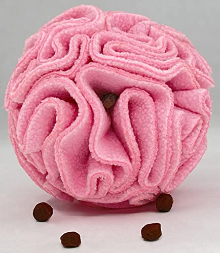 Small Breed Snuffle Puzzle Ball Treat Foraging Dog Toy Pink (Pink / Small)
