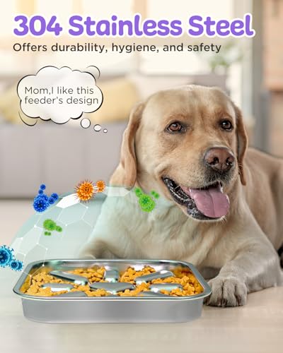 Slow Feeder Dog Bowls with Non (2.5 Cup Single Pack)
