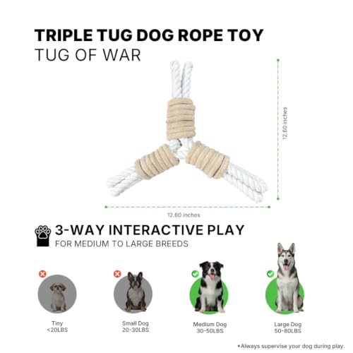 3 Way Dog Toys (3-Way Tug)