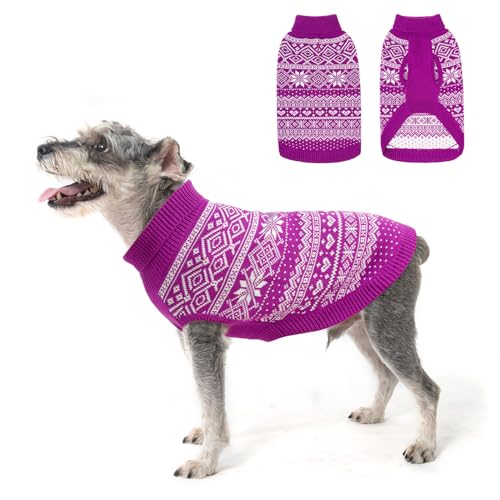 Dog Sweater Argyle (X-Small / Purple)
