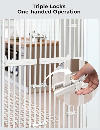 Extra Tall Cat Gate for Doorway (74.8"-90.5" H x 30.3"-38.2" W)