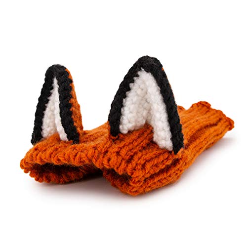 Fox Costume Knit Dog Snood Ear Wrap for Pets (Medium)